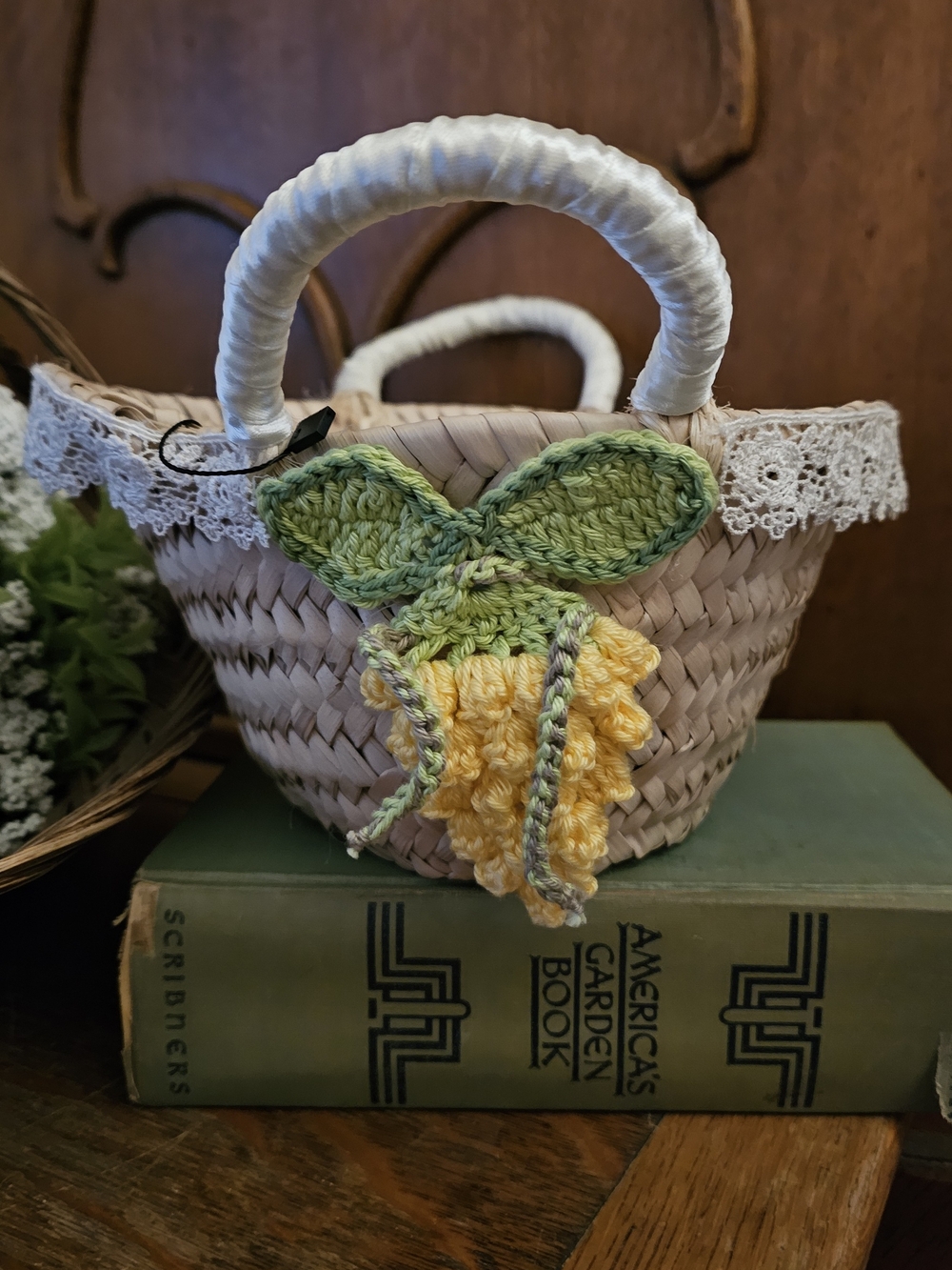 Le Tele di Aracne Sicily Handmade Limoni Lemon Palm Basket NWT Artisan Italy